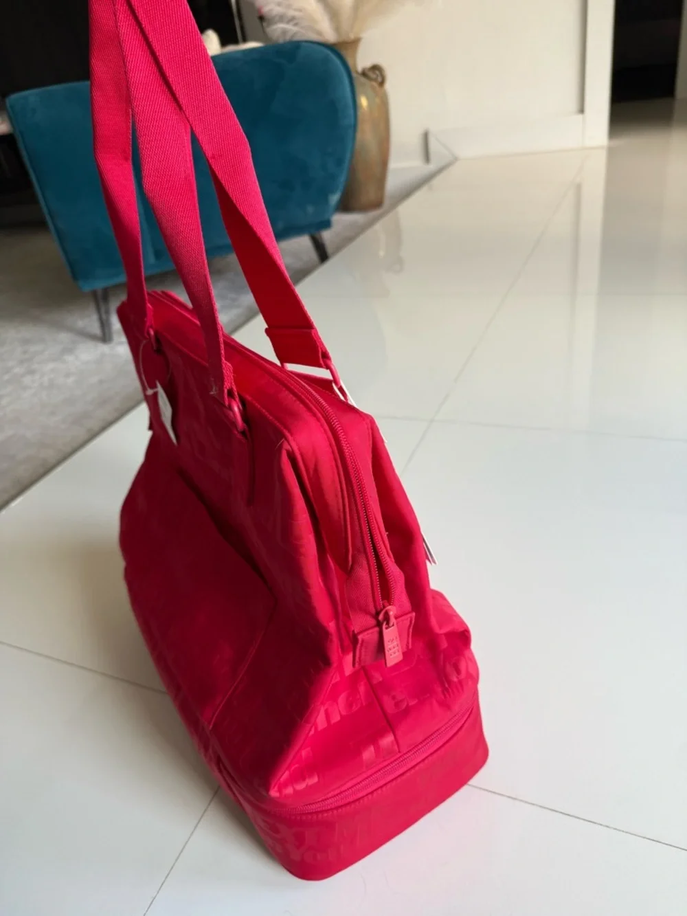 BEIS Red lonely ghost mini weekender NWT - Picture 4 of 5
